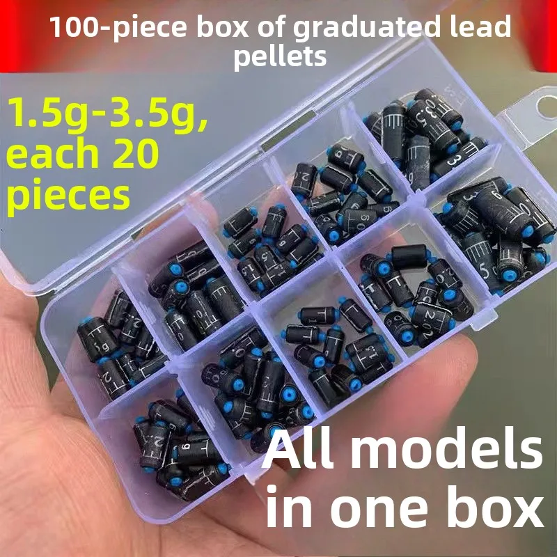 

Quick Scale Lead Set Thickened Large Object Grams Fishing Gear Box Mixed Lead Drop Combination Outdoor Camping Travel Supplies