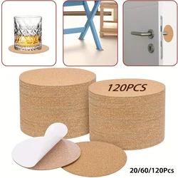 20-120PCS Self-Adhesive Cork for DIY Coasters 3.74