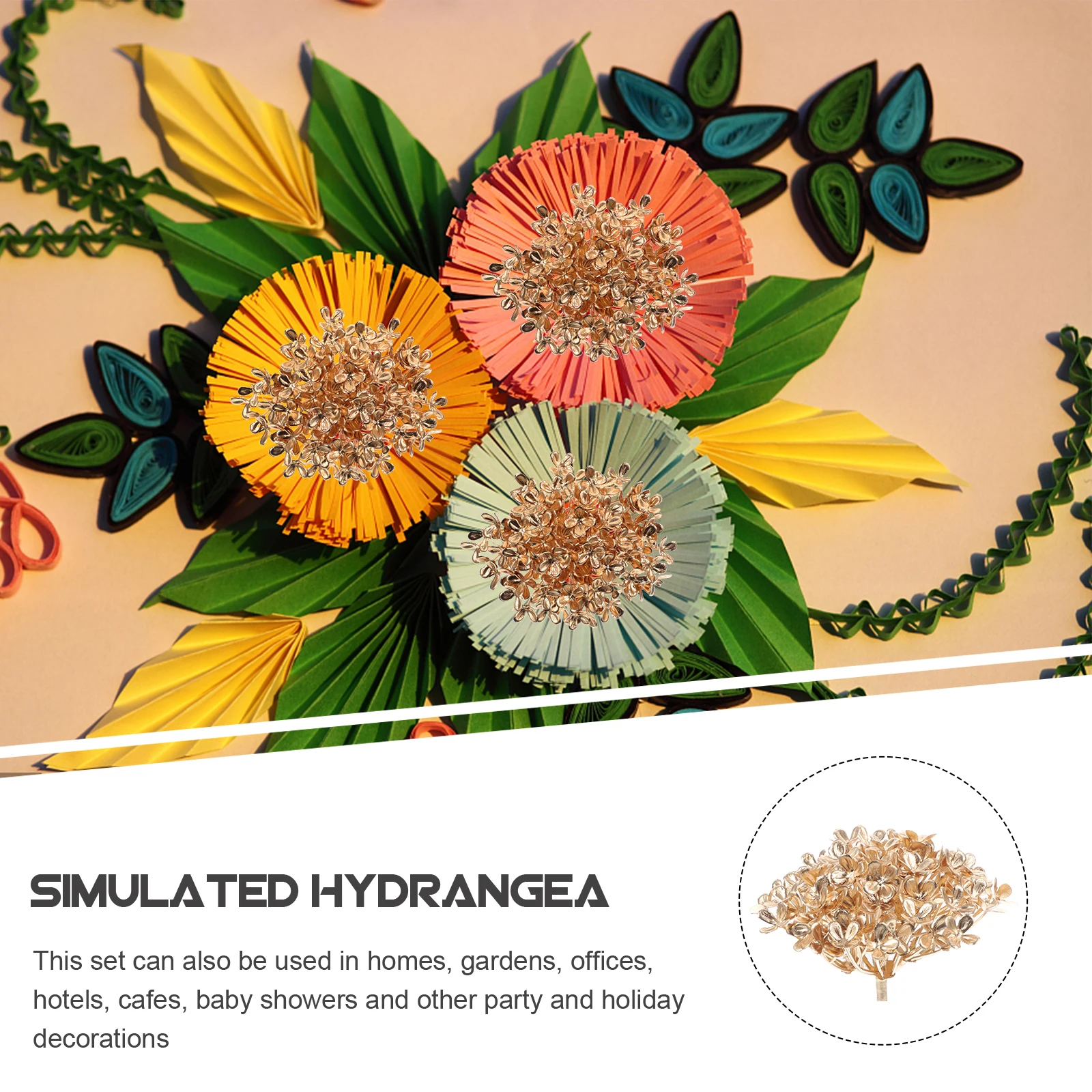 

10 Pcs Wooden Hydrangea Head Hotel Decorations Bouquet Wedding Flower Manual Artificial Heads Plastic Ornament Party