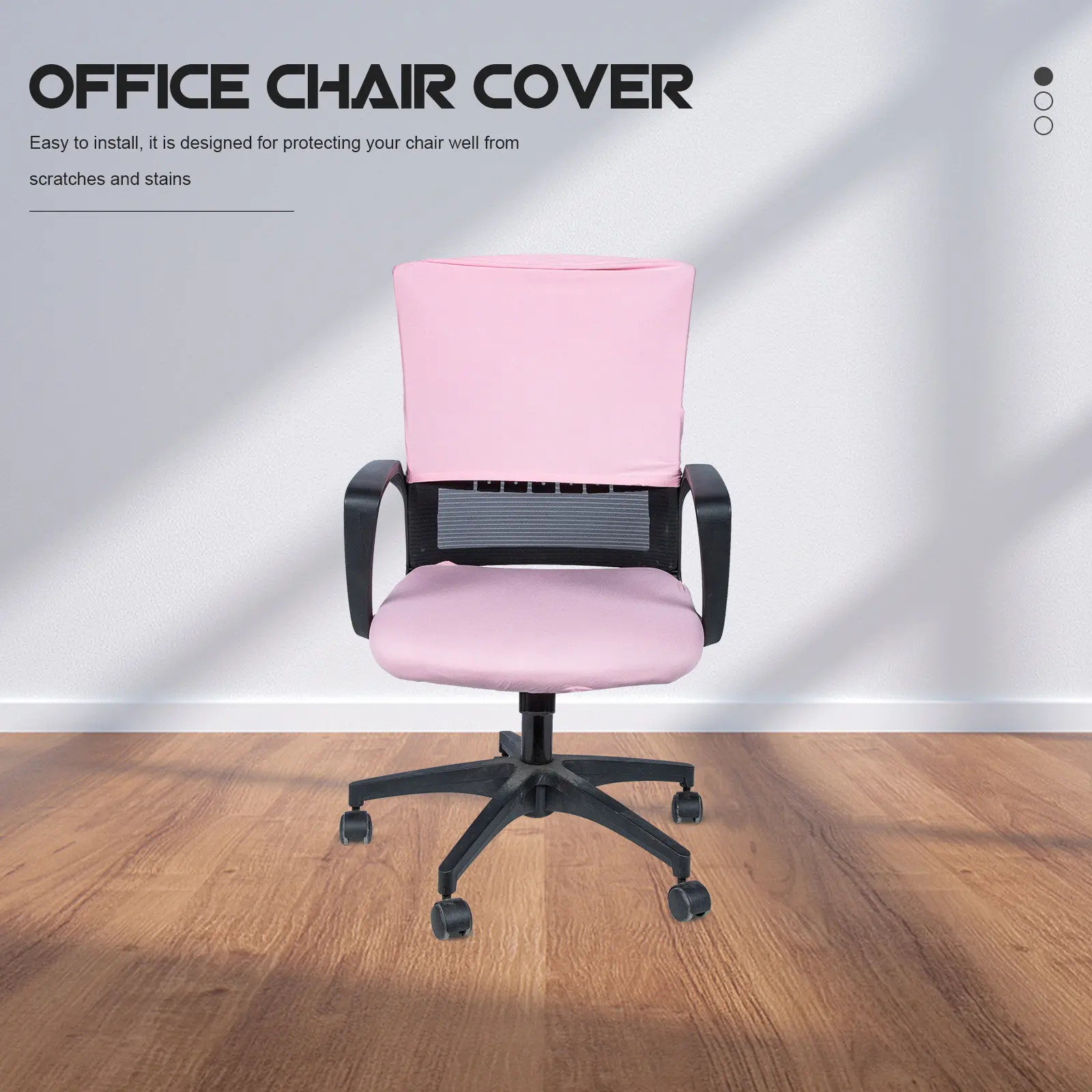 1Set Chair Cover Office Computer Chair Covers Stretch Split Seat Back Protector Slipcover Swivel Rotate 14-20 Inch Backrest