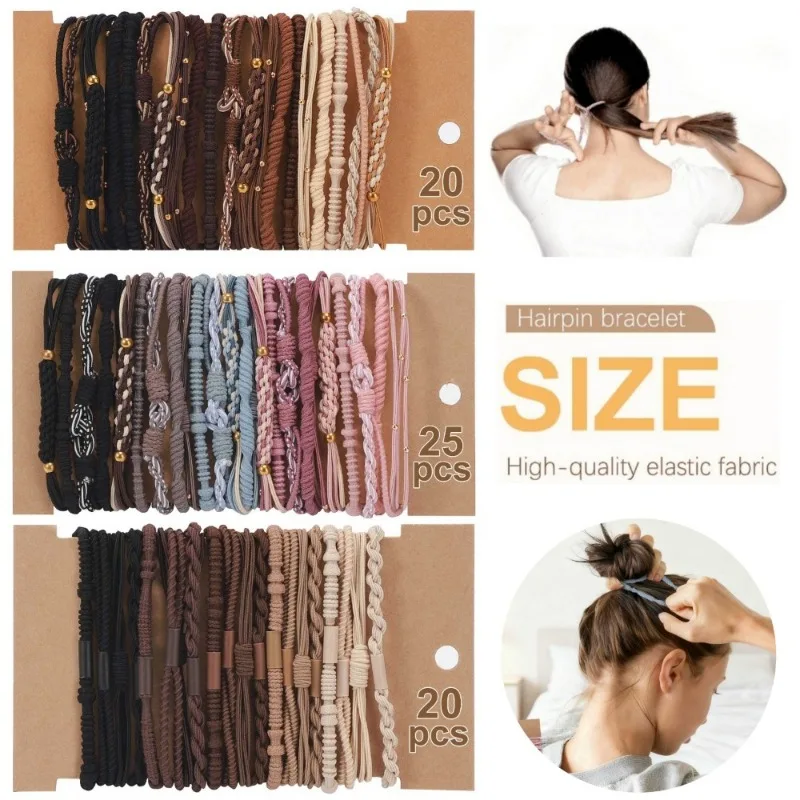 

Резинки для волос в стиле бохо для женщин, не повреждающие волосы, эластичные резинки для волос, модные простые резинки для волос для девушек