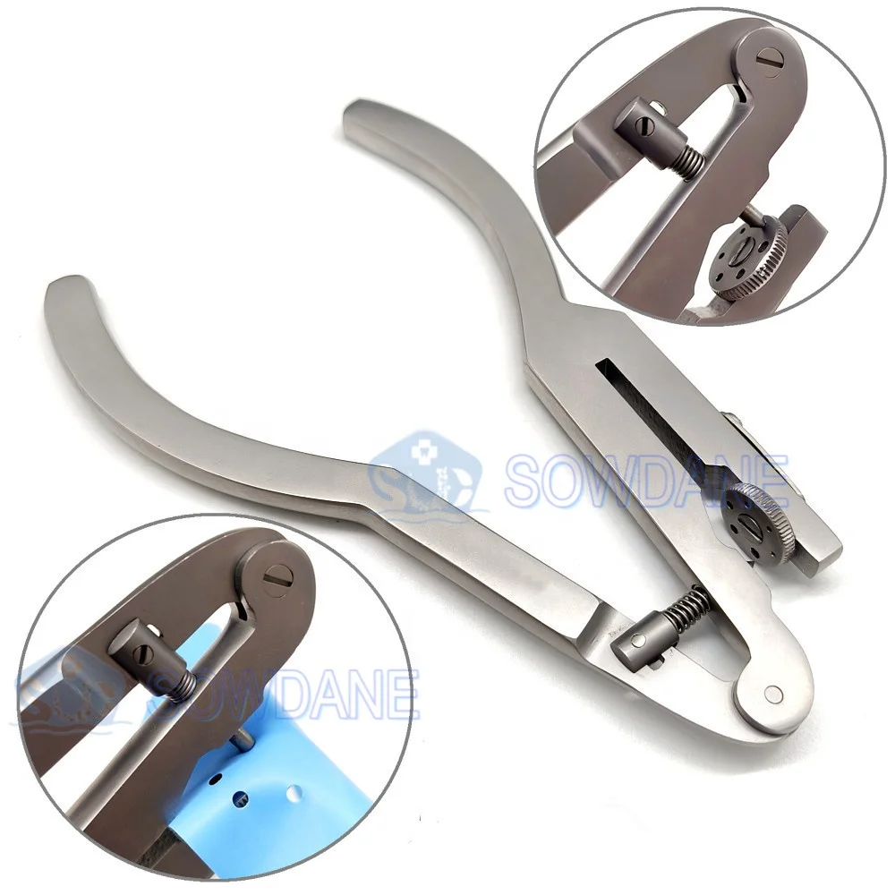 مختبر العاج المطاط السد لكمة الملقط أداة العاج لكمة كماشة مختبر الفولاذ أداة #1