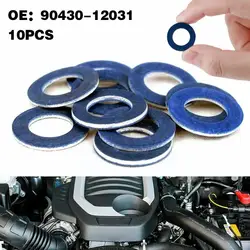 Motor Oil Drain Plug para Toyota Lexus, Seal Washer, Oil Pan Gasket, Auto Peças de alumínio, Acessórios para carro, 90430-12031, I9G9, 10pcs