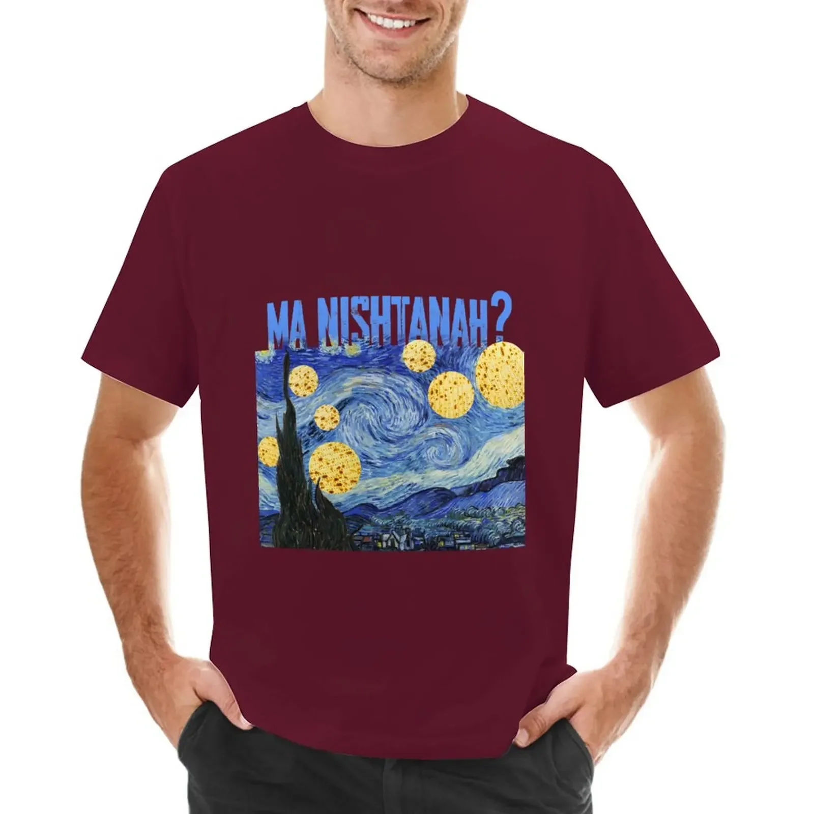 New Summer Men Short  Passover Seder - Ma Nishtanah? Why is this night different? T-Shirt Aesthetic clothing plain  for men