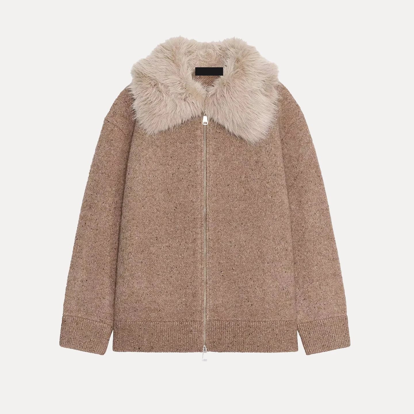 2025 otoño nueva mujer Jaet Stand Collar piel sintética efecto abotonado abrigo ort viaje Sle Stand Fit Z abrigo de mujer