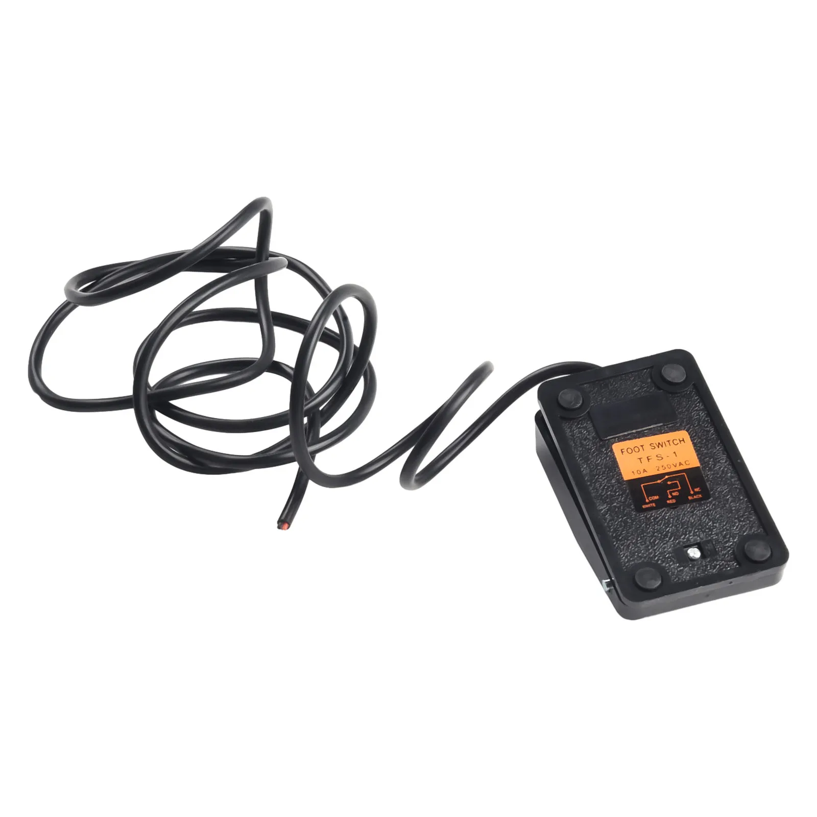 Foot Switch TFS-1 Momentary Operation Metal Frame Non-Slip Rubber Base SPDT 250V AC 10A for Metal Arts and Onboard Repairs