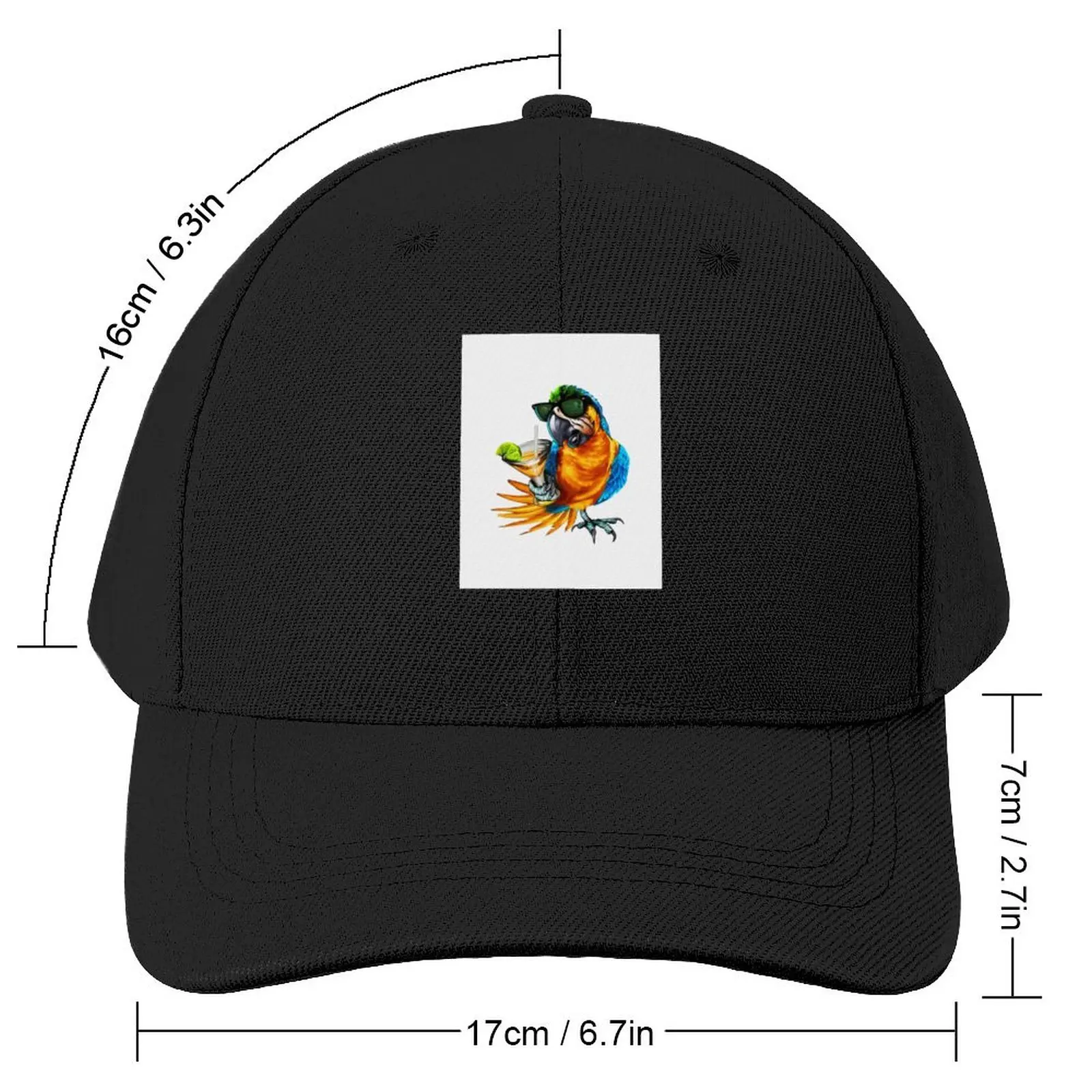 Parrot Heads in Paradise Graphic Baseball Cap Trucker Cap Christmas Hat Golf Wear Sun Hat For Children Golf Hat Women Men's