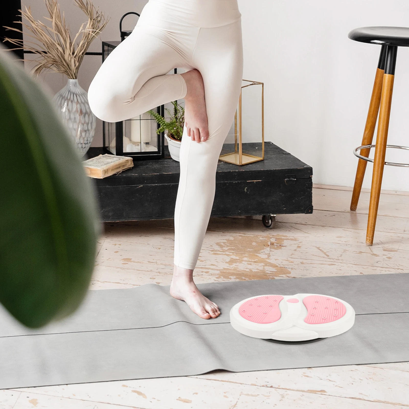 1 قطعة القرص التواء الخصر البلاستيك الصلب عدم الانزلاق سطح ثلاثية الأبعاد دوران عالية التأثير تخفيض الدهون آلة التخسيس ل