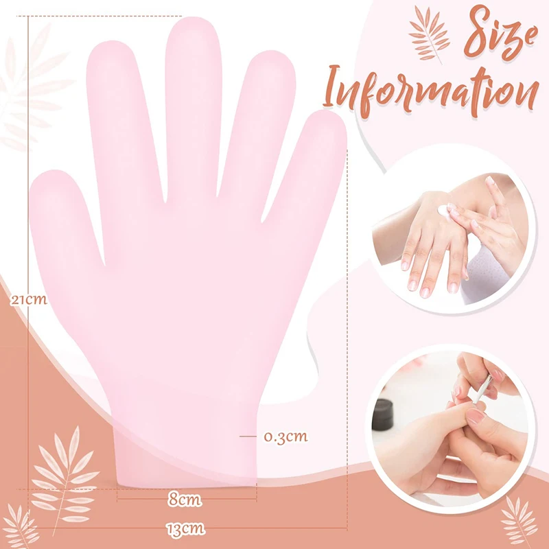 1 Pair Hands Care Gloves Moisturizing Silicone Skin Care Hand Protectors Anti Cracking Spa Home