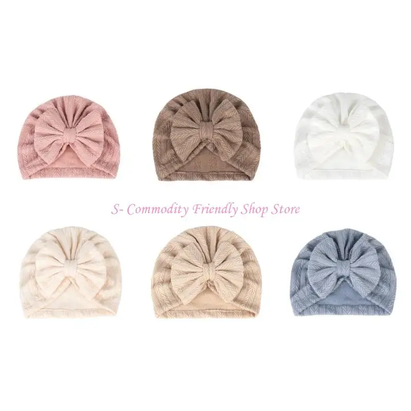 

85AE Turban Hat Color Newborn Infant Caps Knitted Toddler Headwraps Kid