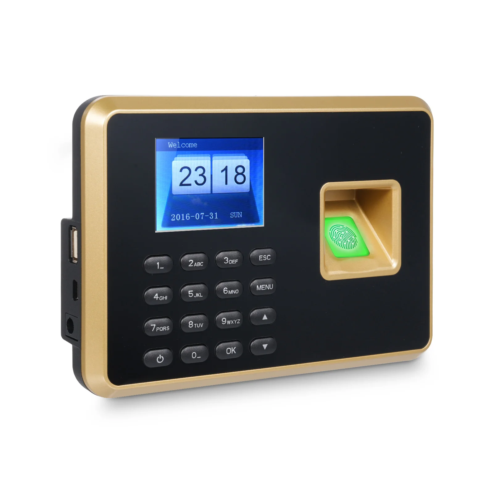 Biometric Time Clock Attendance Machine for Employees Support 1000pcs Fingerprint/1000pcs Password/1000pcs ID Card Recognition