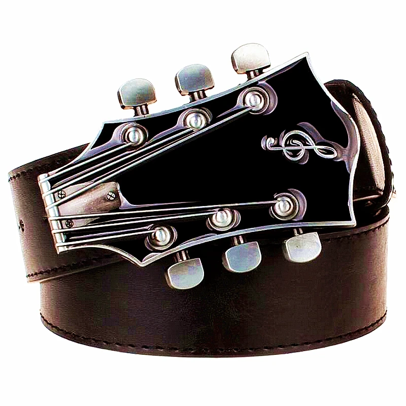 Cool Music Belt Folk Guitar Metal Buckle Guitarist Street Musical Performance Accessories Hip Hop Waistband Novelty