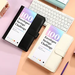 A5 100 Envelope Challenge Loose Leaf Binder Notebook Inner Cover Note Book Journal Planner Office Stationery Supplies