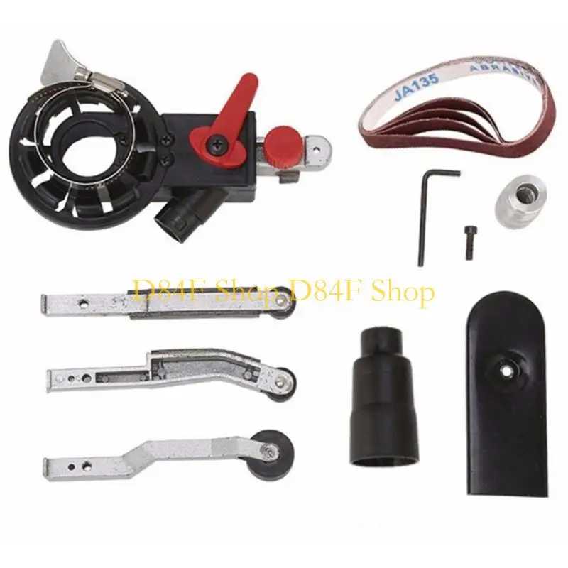 D84F Battery Belt Sander Electric File with Sanding Belts 6 Speeds Adjustable Band File for Polishing and Metal