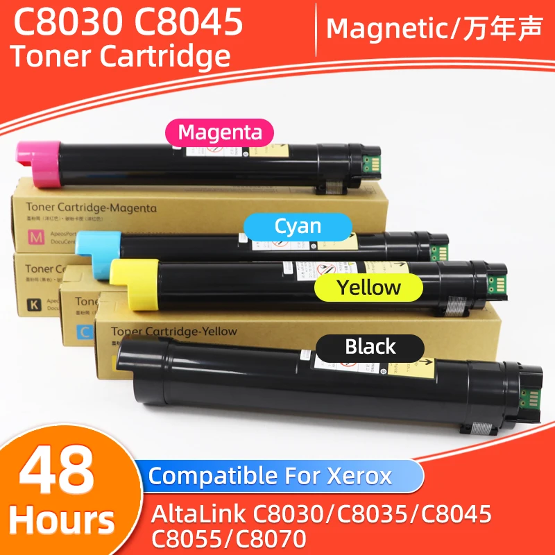 1PC C8030 Toner Cartridge Compatible For Xerox AltaLink C8035 C8045 C8055 C8070 High Yield Toner Powder C8030 Color Copier toner