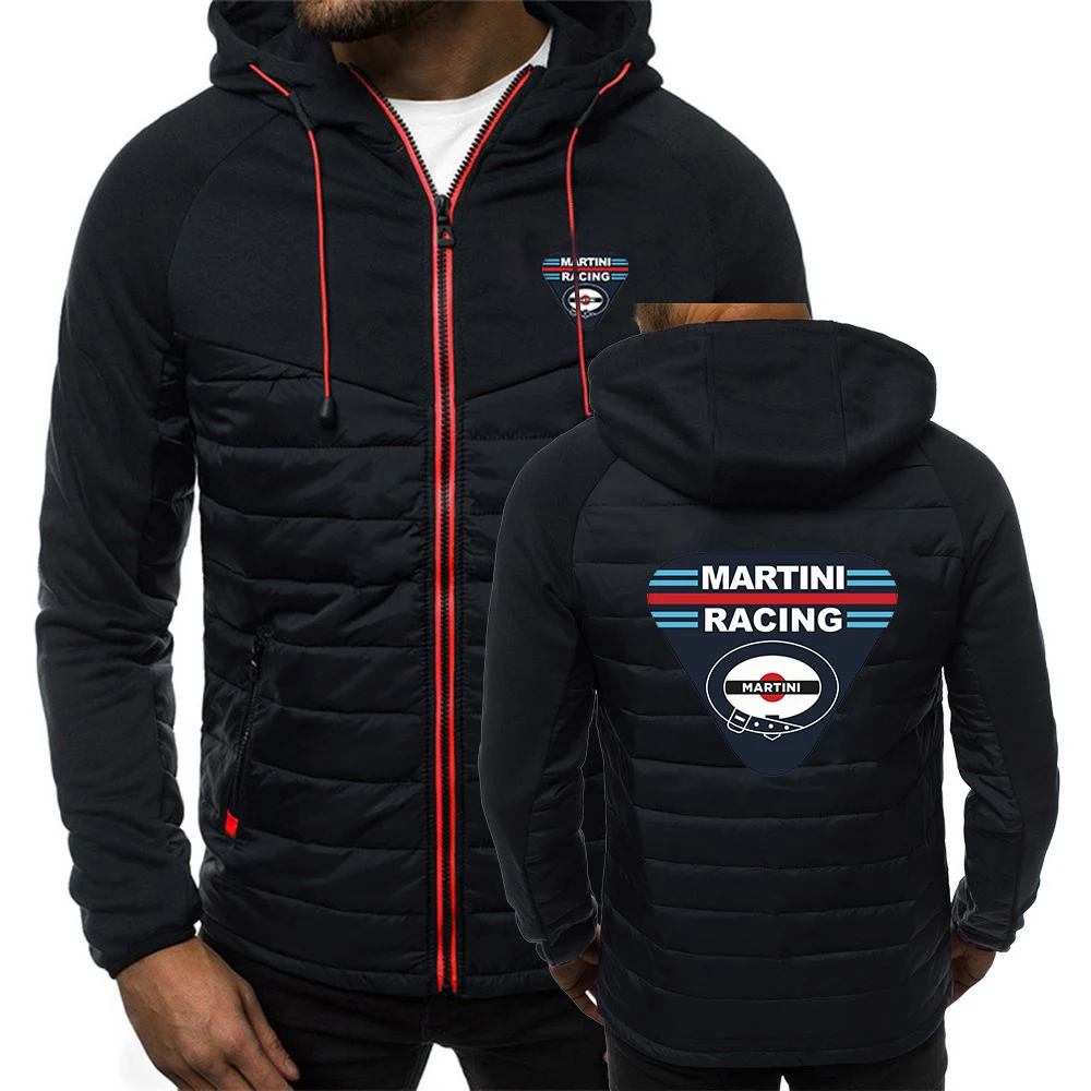 Jaqueta masculina de martini com capuz acolchoado em algodão, casacos populares de retalhas, top de impressão de 7 cores, outono e inverno, novo, 2024