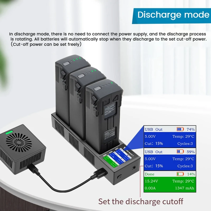 For DJI Mavic3/Mavic 3 Pro Drone Battery Charger Storage Charger Discharger Battery Charging