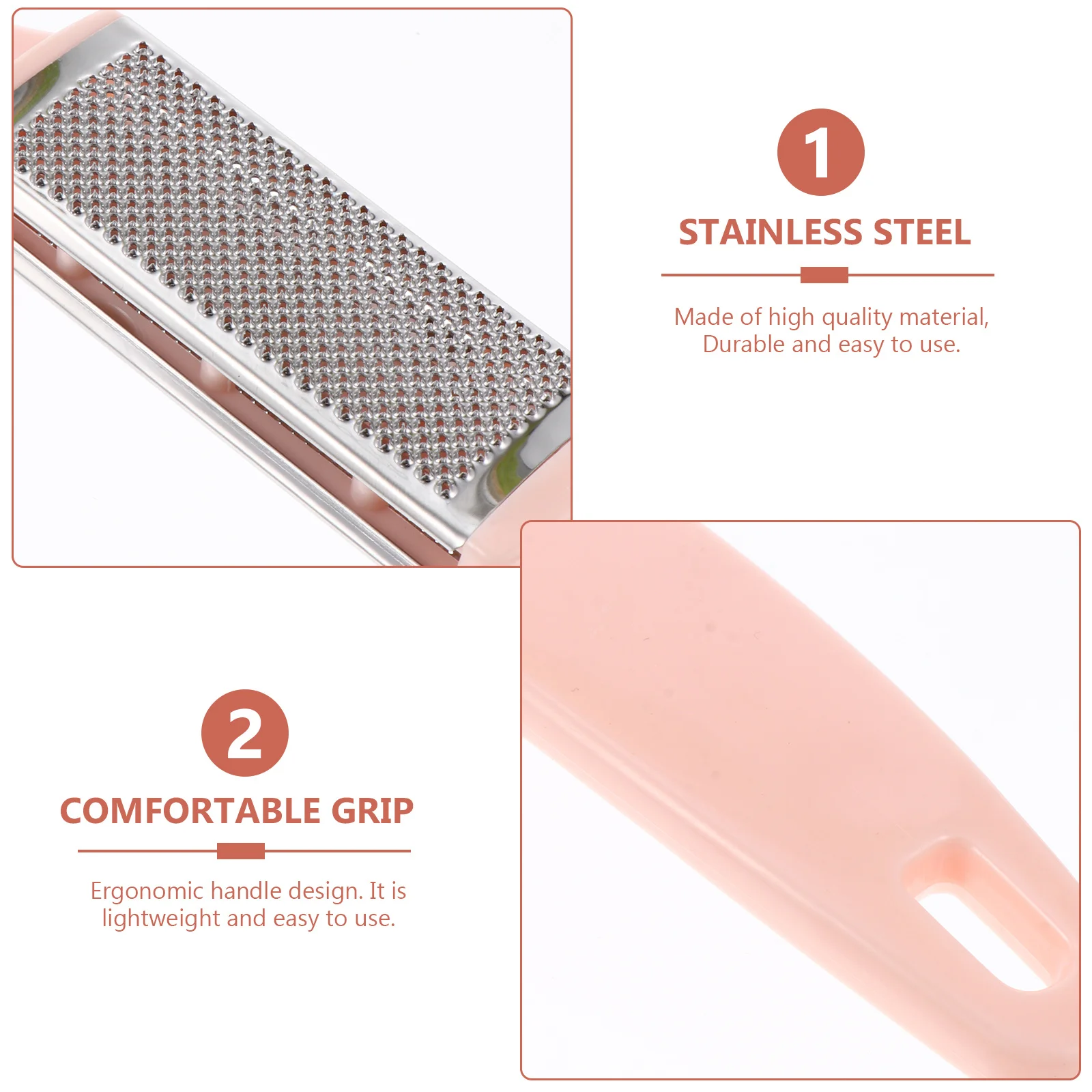 4 قطعة ملف باديكير مزدوج الجانب الكالس مزيل الغسيل العناية بالقدم أداة مجموعة إزالة الجلد الميت خفيفة الوزن مكافحة زلة مقبض