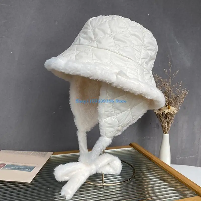 

400A Removable Ear Flap Hat with Plush Liner Thicken Warm Adult Outdoor Camping Hat