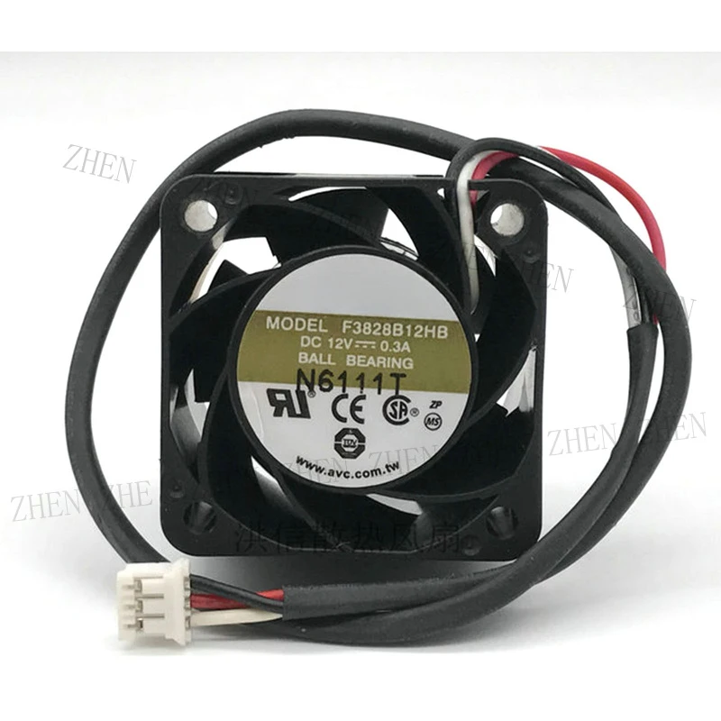 S New for AVC F3828B12HB DC12V 0.3A 3828 3.8CM 3-wire cooling fan#QW