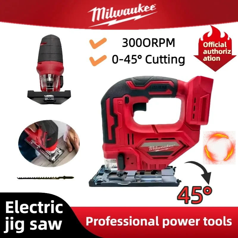 Milwaukee 3000 giri/min sega curva senza spazzole seghetto alternativo elettrico a batteria utensile elettrico portatile regolabile per la lavorazione del legno 18V