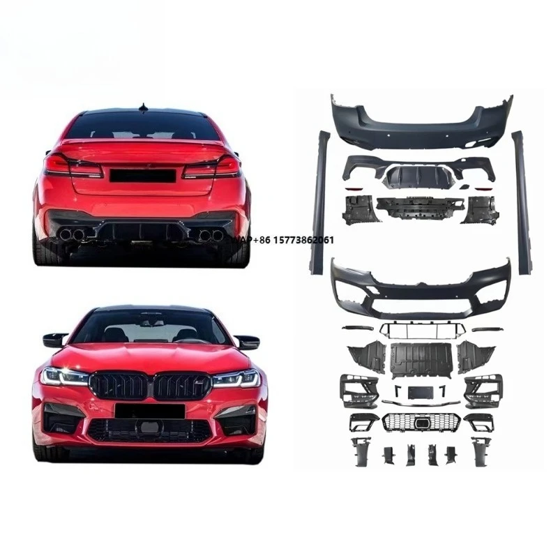 

5S G30 2021+ M5 Style Body Kit Full Set New PP Front Bumper Rear Bumper Side Skirts Grille Car Upgrade Facelift Bodykit