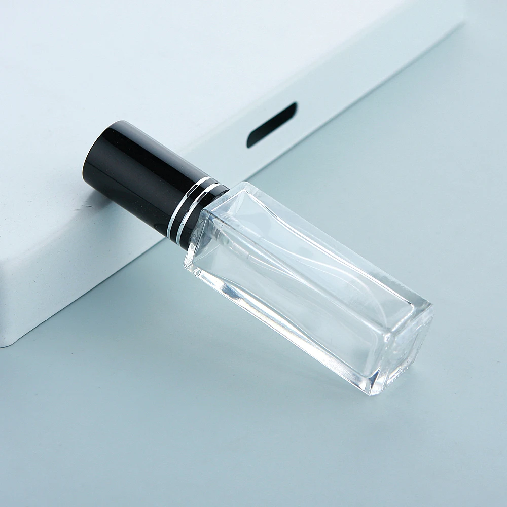 50 Stück/Lot 10ml Dickglas-Parfüm-Sprühflasche Hochwertige Nachfüllbare Quadratische Zerstäuber-Parfümflaschen – Detail 15