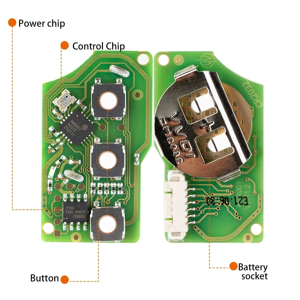 3 Pieces xhorse VVDI XKB506EN Universal Wire Remote VVDI2 Car Key Remote for Xhorse VVDI Key Tool (English Version)