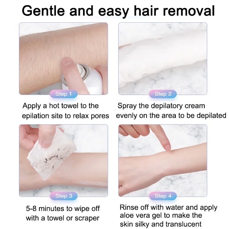 Fast Hair Removal Spray Leg Arm Armpit Permanent Depilatory Cream Painless Hair Growth Inhibitor Men Women Repair Care 150ml