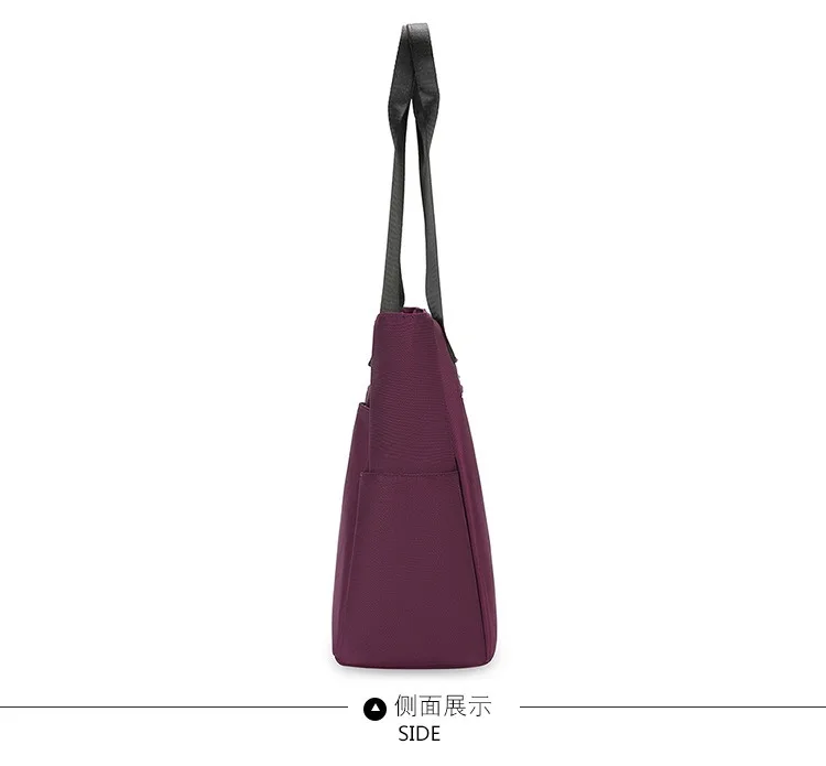 Neue, stilvolle, schlichte Umhängetasche in Unifarben für Damen, Nylon-Schultertasche, modische Handtasche mit großem Fassungsvermögen, Oxford-Handtasche. – Detail 4