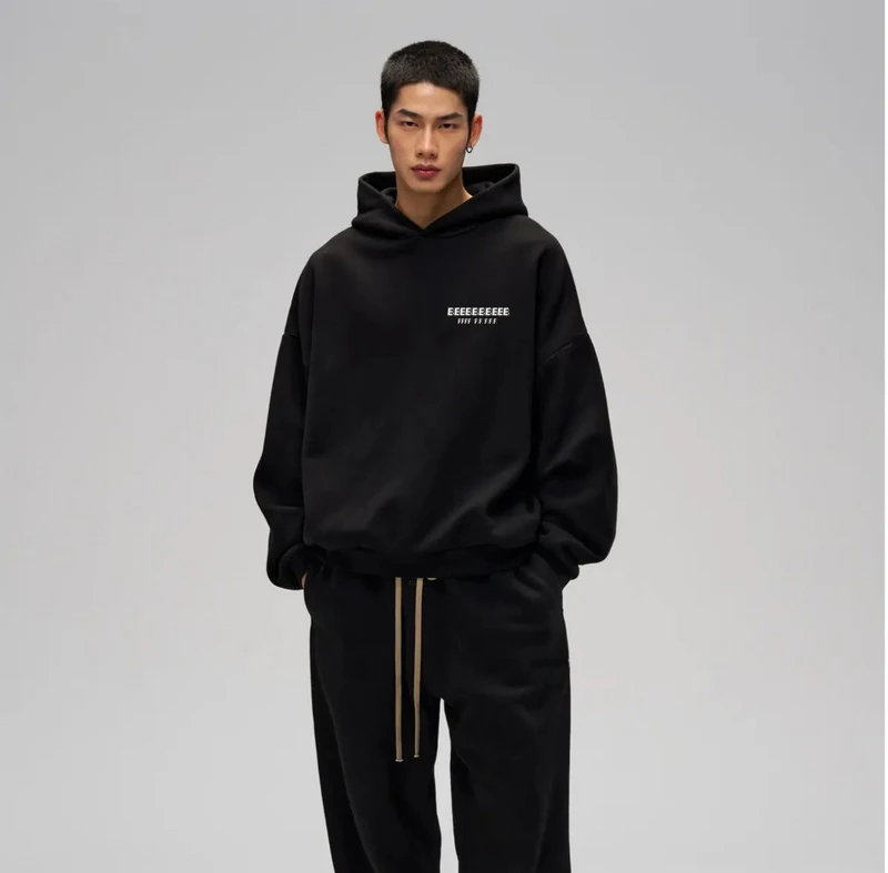 24fw Trendy Brand Hoodies Small Logo Print Fleece Sweatshirts Men Women Hiphop Streetwear Oversized  Sweatshirt Classic Brand