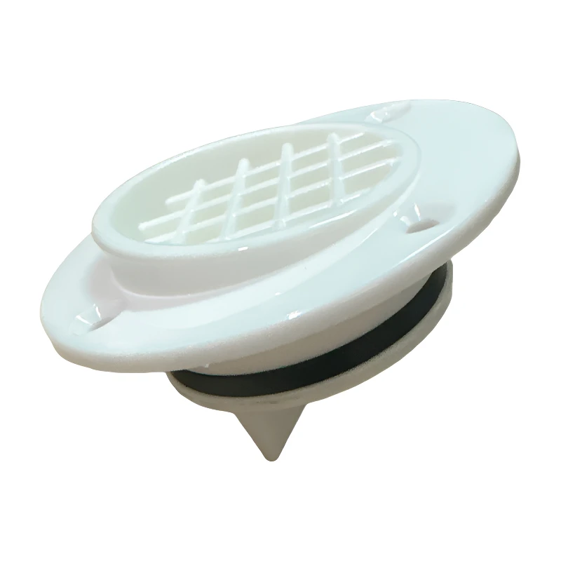 Cabin plug drain valve Speedboat outlet white Ship live fish drain Live fish compartment slider cover