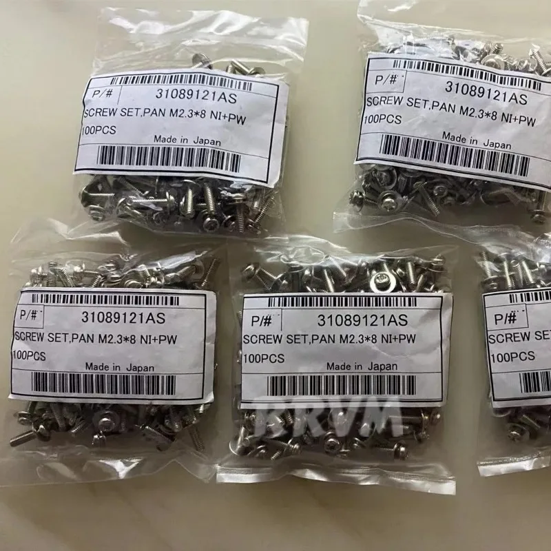 20PC New Original Roland Print Head Nozzle Screw DX4 DX7 Cross Shaped Gasket Bolt SCREW SET,PAN M2.3*8 NI+PW 31089121AS