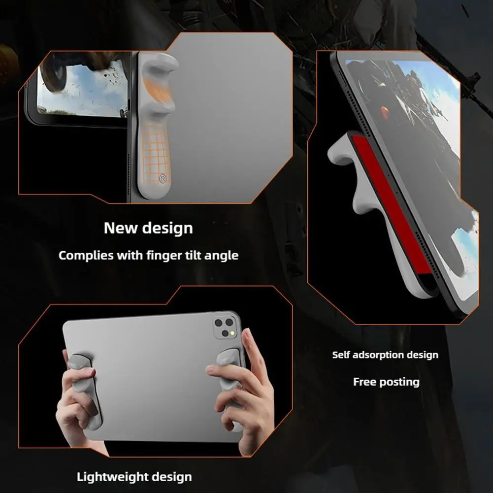 Maniglia da gioco per iPad Funzionamento multi-dito Gamepad in silicone Grip Tablet Controller di gioco per PUBG/Coltelli fuori/Regole di sopravvivenza