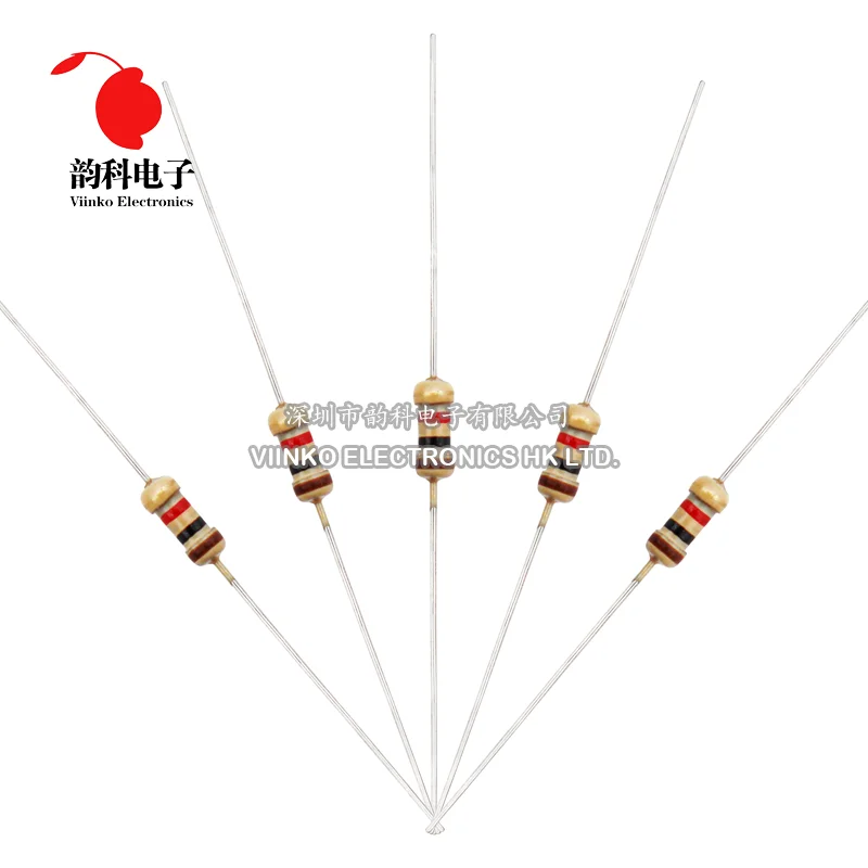 1000pcs 1/4W Carbon Film Resistor 5% 1R ~ 10M 0R 10R 100R 220R 330R 1K 2.2K 3.3K 4.7K 10K 22K 47K 100K 1M 0 10 100 220 330 ohm