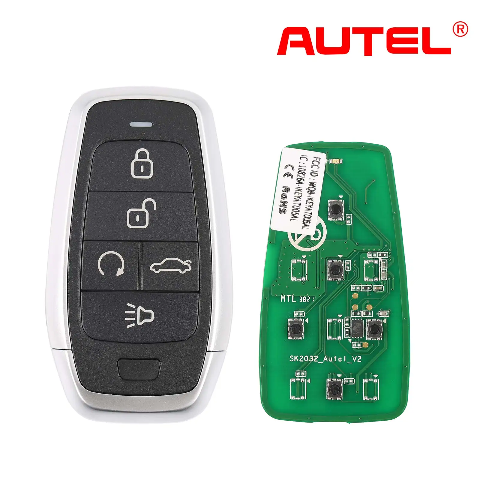 AUTEL 독립 범용 스마트 키, MaxiIM KM100 E IM608 IM508 키 프로그래머와 함께 작동, 1 개