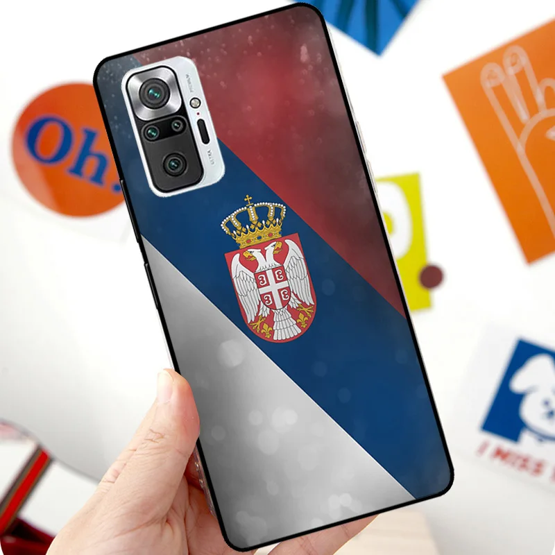 Flag of Serbia Serbian Case For Xiaomi Redmi Note 12 Pro 11 8 9 10 Pro 9S 10S 11S 12S Redmi 12C 10C 9C 10A Cover