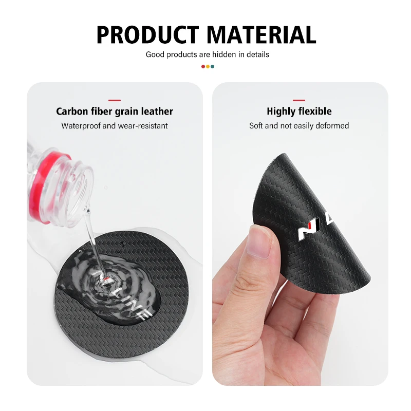 2pcs Car Coaster Water Cup Holder Anti-Slip Pads Accessories For Hyundai Sonata i30 i20 Tucson Elantra Kona N Line view 4