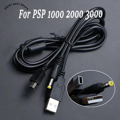 1-2PCS 2-in-1 USB Data Cable Charging Cable Suitable For PSP 1000 2000 3000 Gaming Accessories Connector