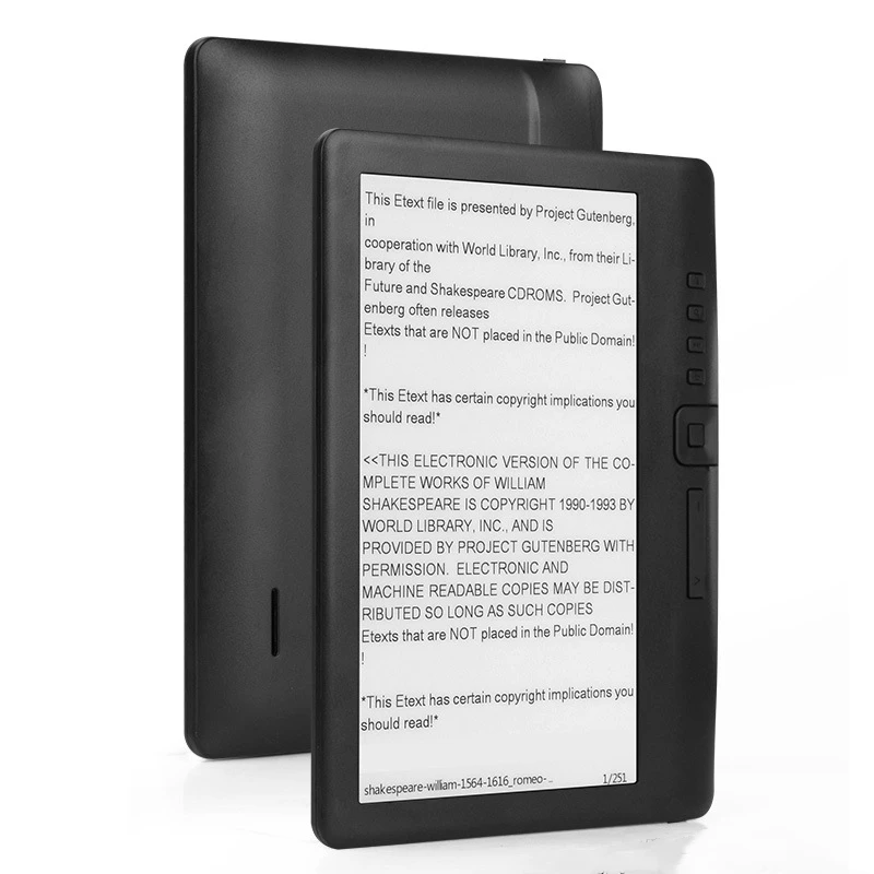 

Customized 7 Inch TFT Color Screen E-book Reader Audio Video MP5 Custom E-book XPOD Custom EBook Reader