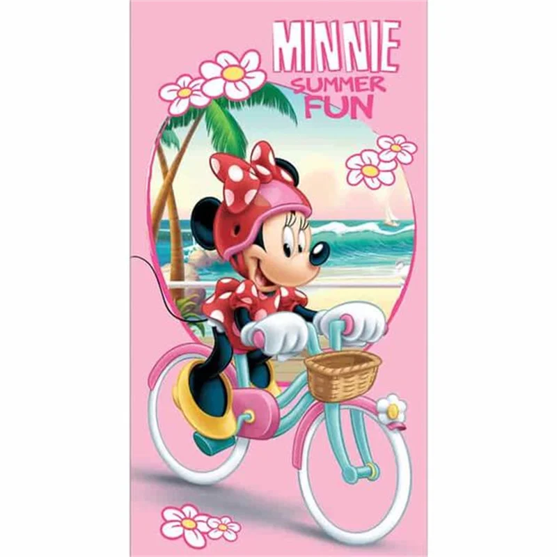 Mickey Minnie Cute Beach Towel Cartoon Bath Towel Children Birthday Gift for Travel Picnic Beach Swimming Pool Adult Women Girls