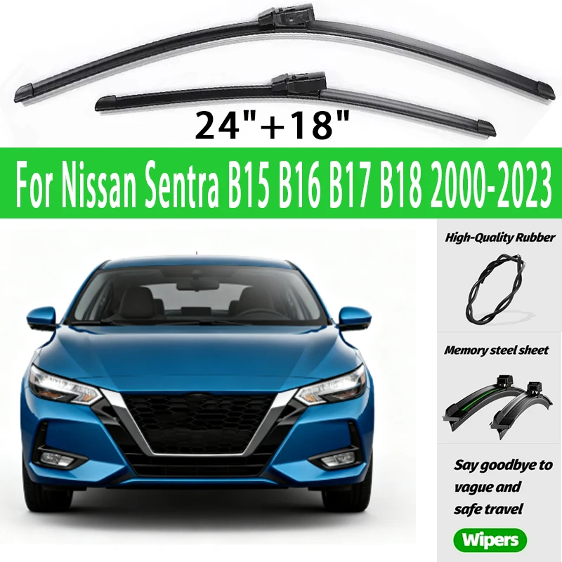 

2pcs Front Windshield Wiper Blades Windscreen Wipers For Nissan Sentra B15 B16 B17 B18 2000-2023 2017 2018 2019 2020 2021 2022