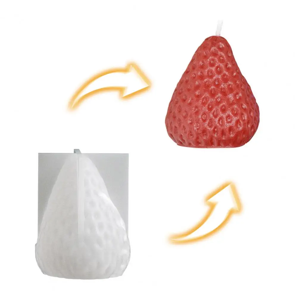 Diy Candle Making Kit Strawberry Candle Silicone Mold for Diy Handmade Aromatherapy Soaps Candles for Valentine's for Birthday