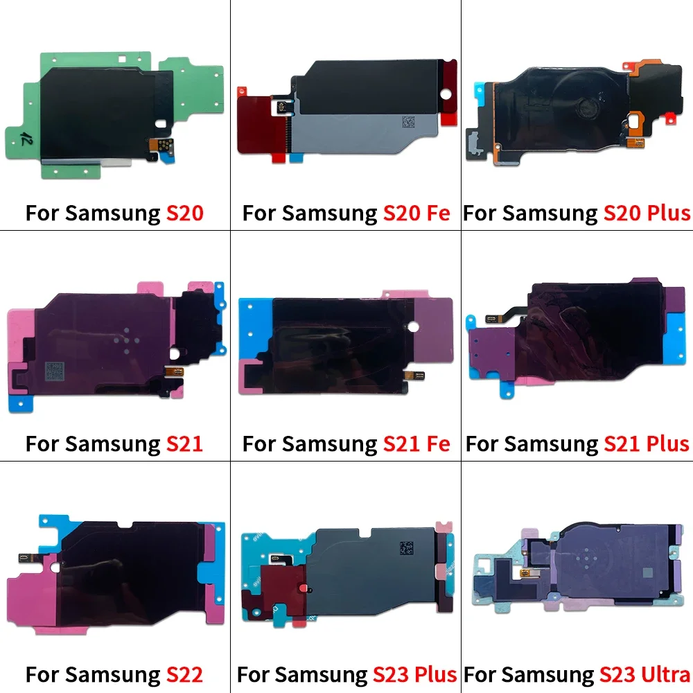 NEW Wireless Charging Induction Coil + NFC Module Flex Cable Repair Parts For Samsung S23 S22 S21 S20 Fe Plus Ultra