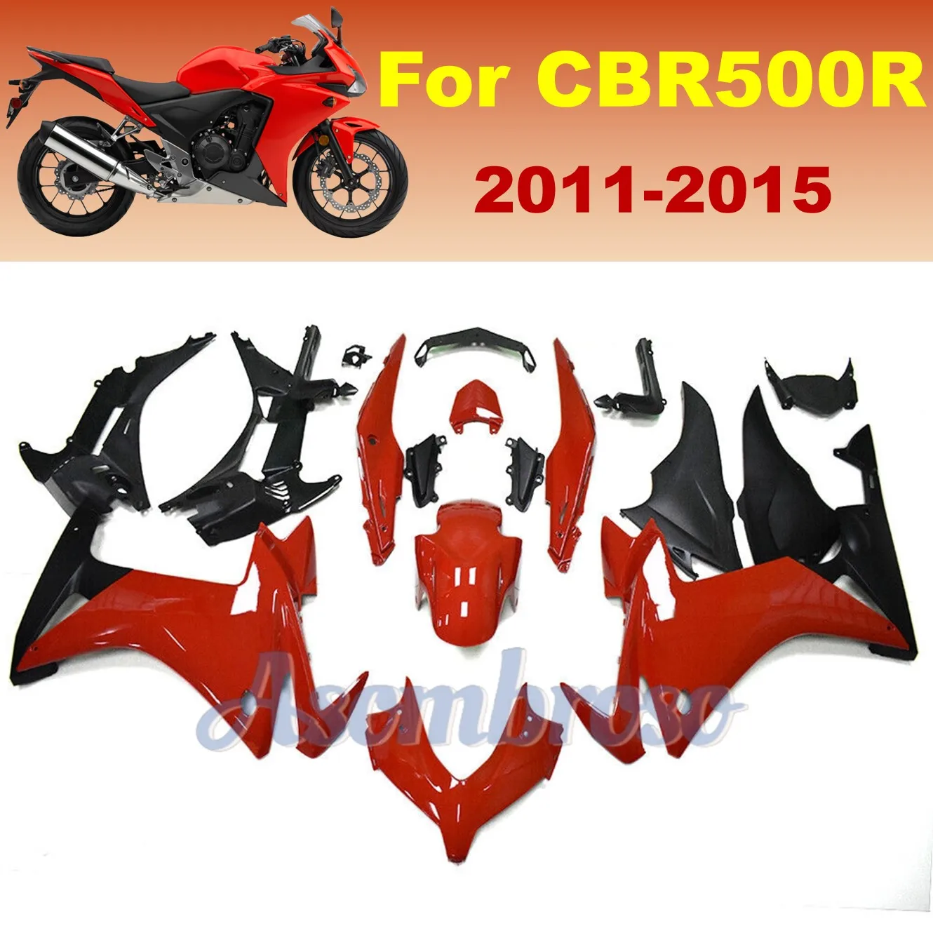 

Motorcycle Fairing Kit For CBR500R 2011 2012 2013 2014 2015 CBR 500R Bright Red Injection Body Kit High Quality
