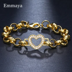 Emmaya New Arrival Charming Gold Color Bracelet Shiny Cubic Zircon Dress-Up For Female Exquisite Jewelry Party Fancy Gift