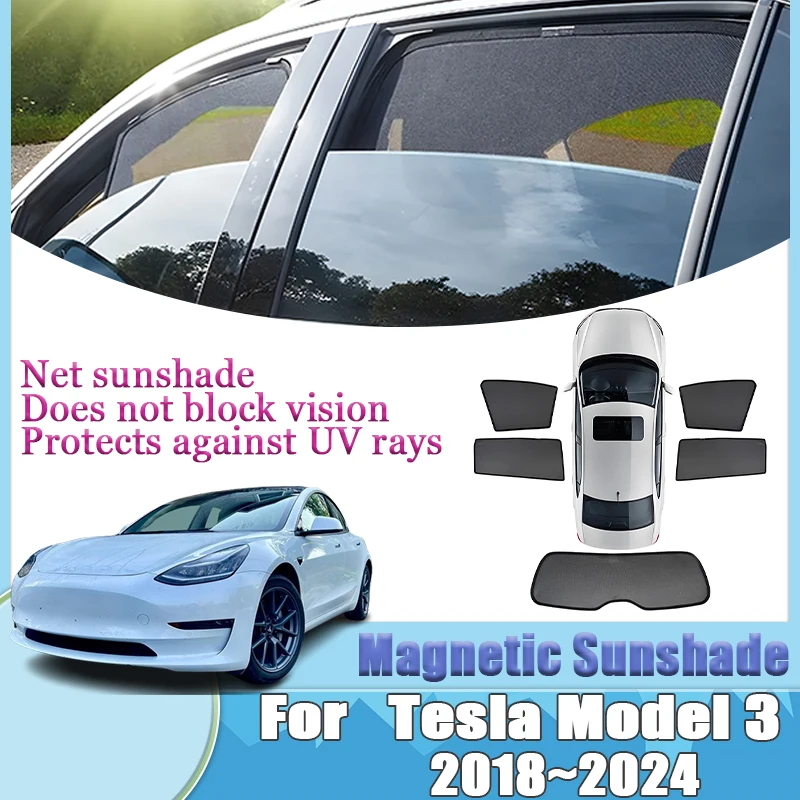 

Аксессуары для Tesla Model 3, 2018-2024, противосолнцезащитные козырьки, наклейка на лобовое стекло, антисетчатый солнцезащитный козырек, автомобильные аксессуары