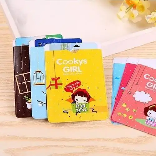 

Двусторонний держатель для 2 карт, чехол для проездного и финансовых карт, защитная пленка для ID-карт, мультяшный чехол для документов ABENUOR, органайзер для хранения из ПВХ