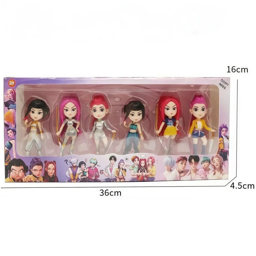 Nuevo 2026 6 unids/set Anime KPop Devil Hunter vinilo juguete Rumi Mira Zoi personaje máscara de vinilo caja ciega ornamento juguete regalo de Navidad