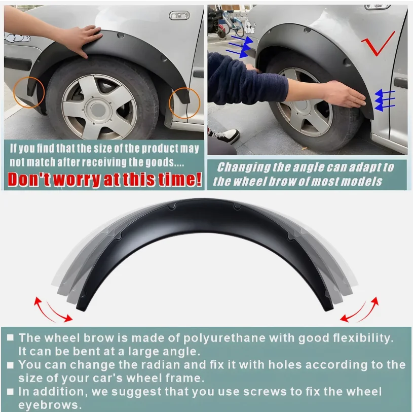 لمازدا MX5 مياتا 4 X عجلة أقواس درابزين مشاعل اضافية واسعة الجسم كيت أسود الولايات المتحدة الأمريكية #3
